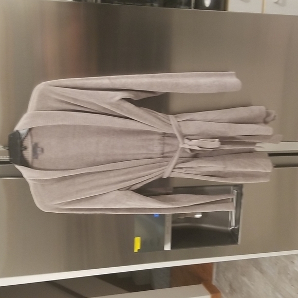 💕BAREFOOT DREAMS💕 CozyChic Drape Rib Cardigan Ultra Lite Beach Rock XL - Picture 10 of 15